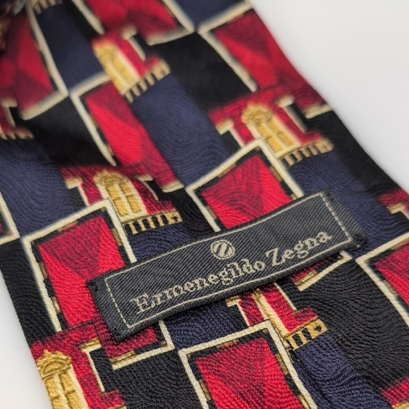Ermenegildo Zegna Red and Blue Ties Accessories - Picture 4 of 7